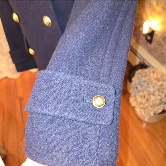 J.Crew Midnight Blue Stadium Cloth Jacket Womens Size 0 - Picture 6 of 12